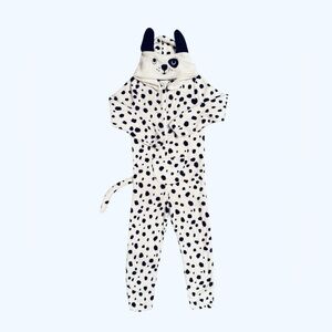H&M Spotted Animal Dalmation Dog Onsie  Pajamas Costume Size 8-10
